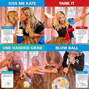 Funwares Minute of Fun Game - Minute to Win It Games for Kids, Adults, Teens, Families, Game Night, Gift for Home, Birthdays, or Travel. 2-12 Players! Original Edition, 237 Challenges Funwares Minute of Fun Game Minute to Win It Games for Kids Adults Teens Families Game Night Gift for Home Birthdays or Travel 2 12 Players Original Edition 237 Challenges