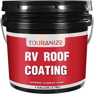 RV Roof Coating White, 1 Gallon, Solar Reflective, Waterproof & Flexible RV Roof Sealant for Camper, Trailer, Motorhome, EPDM, TPO & Metal Roof Leak Repairs