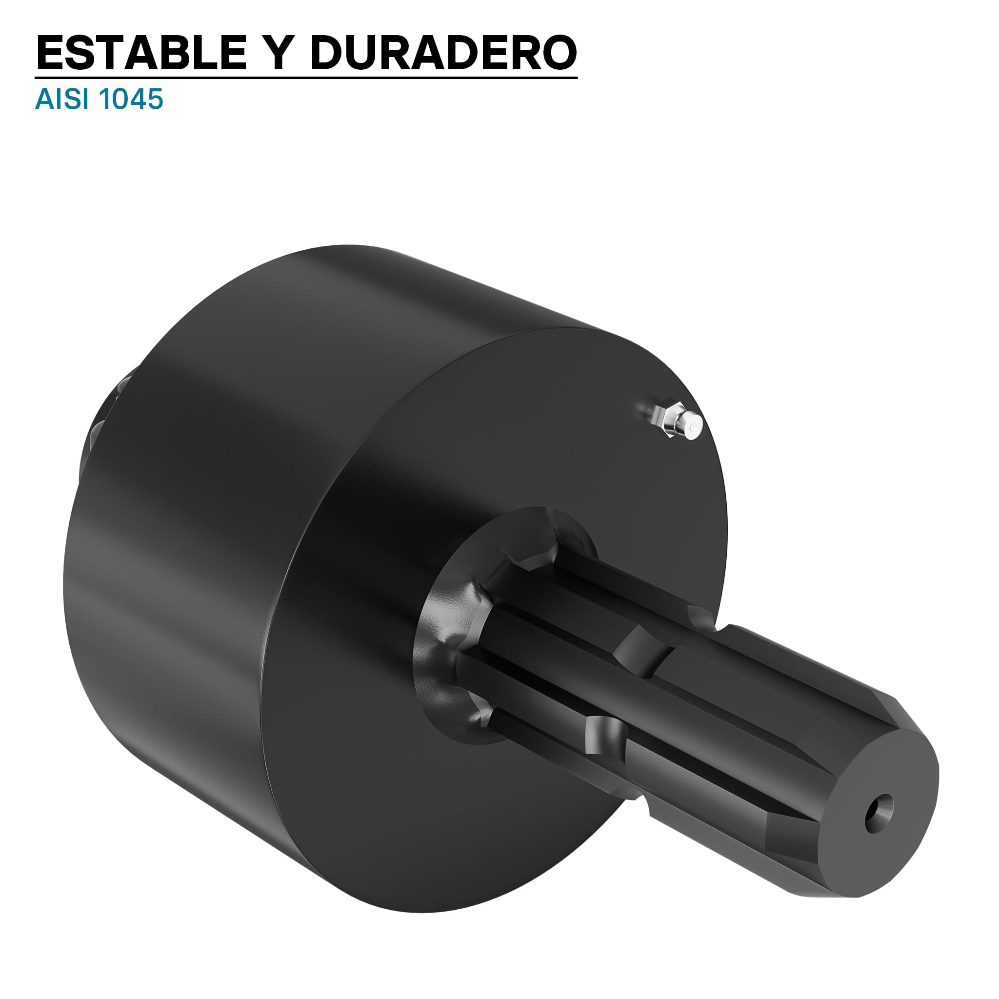 WilTec Acople Giratorio Toma de Fuerza 201mm 1 3/8" Macho Hembra, Eje multidentado 6 Dientes, máx. 2400Nm