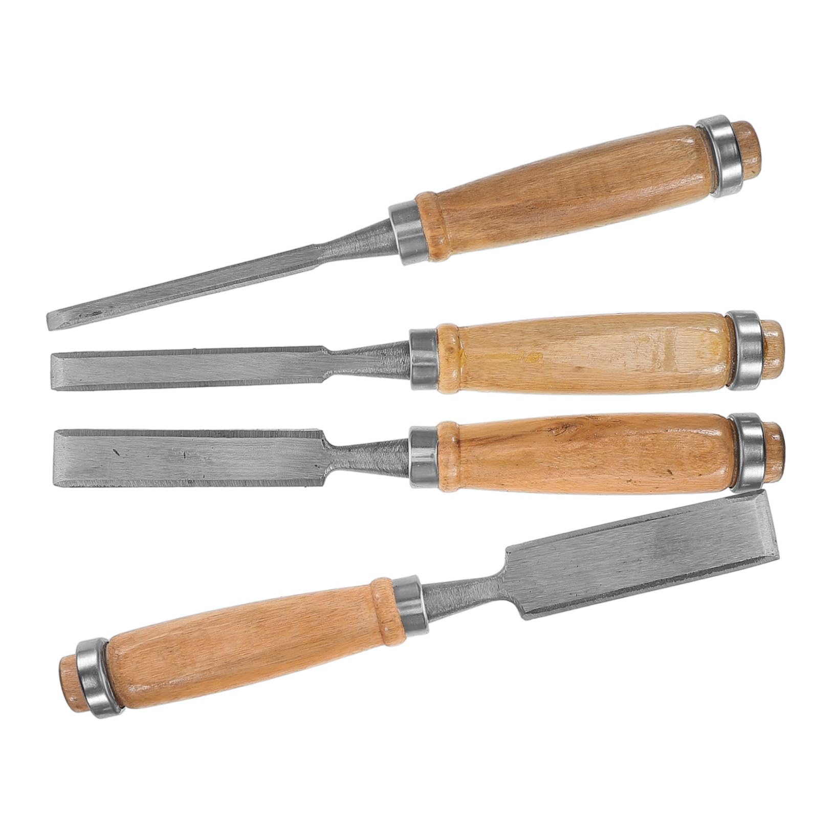 Ciieeo Ergonomic Wood Carving Set 4pcs Mortise Chisel Gouges Cast Iron Storage Pouch for Woodworking