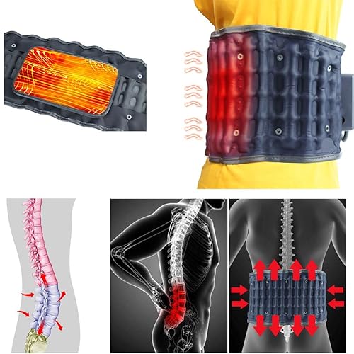 Miniatura 2 de Cinturón de descompresión inalámbrico para aliviar el dolor de espalda baja, dispositivo de tracción lumbar inflable con almohadilla térmica