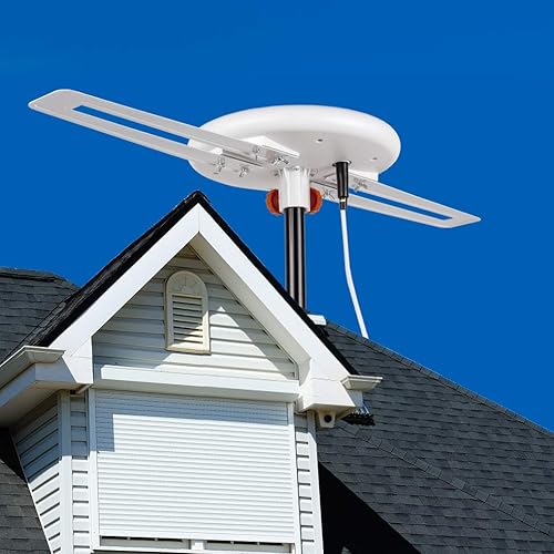 Miniatura 9 de Five Star - Antena HDTV (2020) - Antena de TV amplificada de recepción omnidireccional de 360 para exteriores de 150 millas de largo alcance para