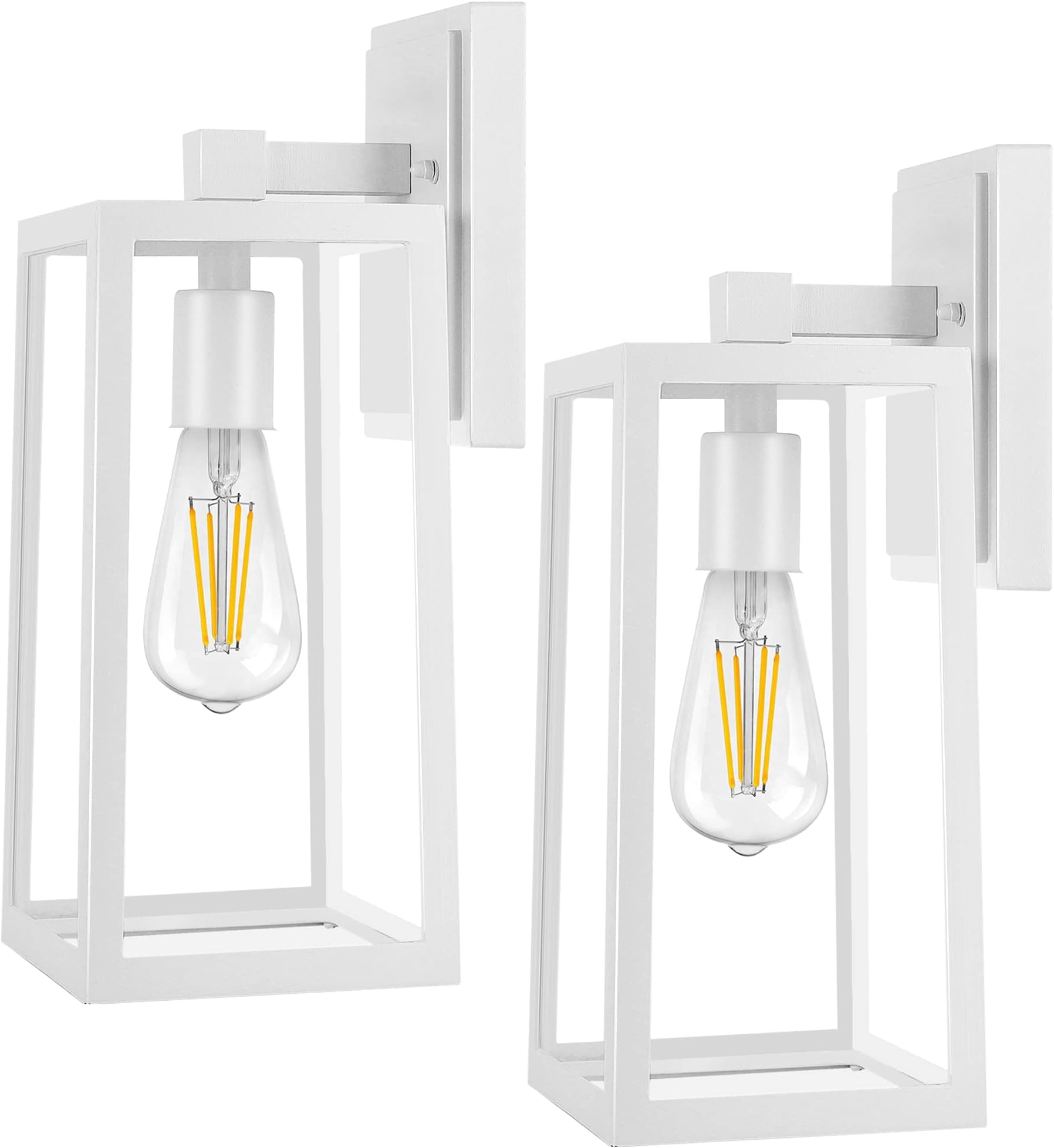 Sconce light with photocell-Click to Purchase-White