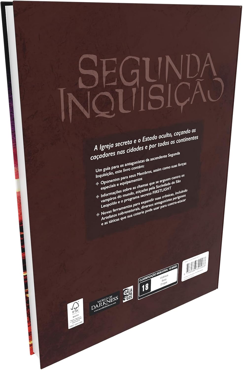 Galápagos, Vampiro: A Máscara (5ª Edição) - Segunda Inquisição (Suplemento), Livro de RPG, 2 a 10 jogadores