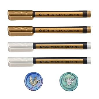 Triwol Wax Seal Pen Kit, Special Wax Seal Pen for Decorating Wax Seal Stamp, Fit All Wax Seal Beads or Wax Seal Sticks, Ideal Tool for Wedding Wax Envelope Seal Stamp Decor