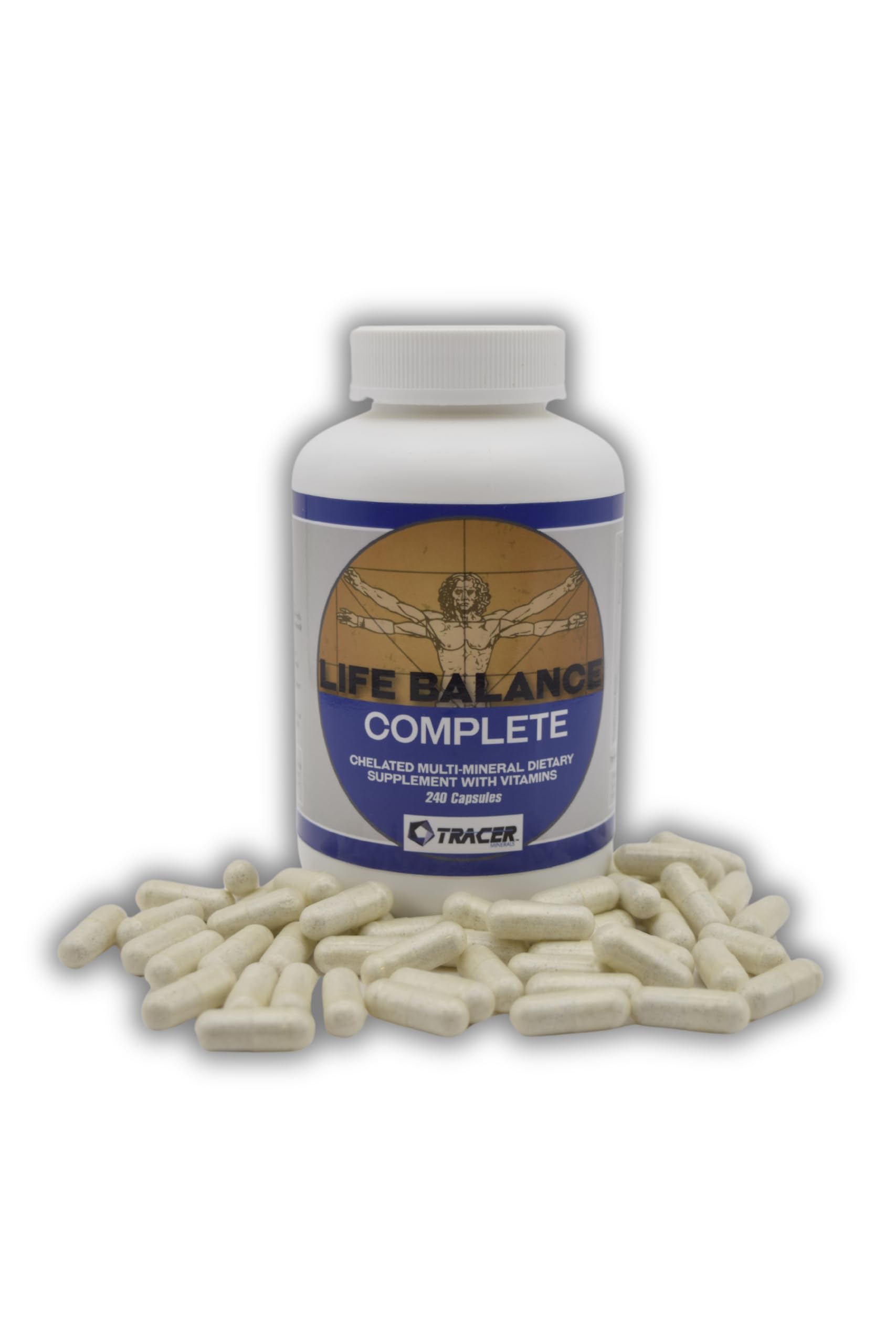 Life Balance Complete - Chelated Multi-Mineral Dietary Supplement with Vitamins - with Real Amino Acid Chelated Trace Minerals - Fill The Gaps in Your Nutrition - Made in The USA - 240 Capsules