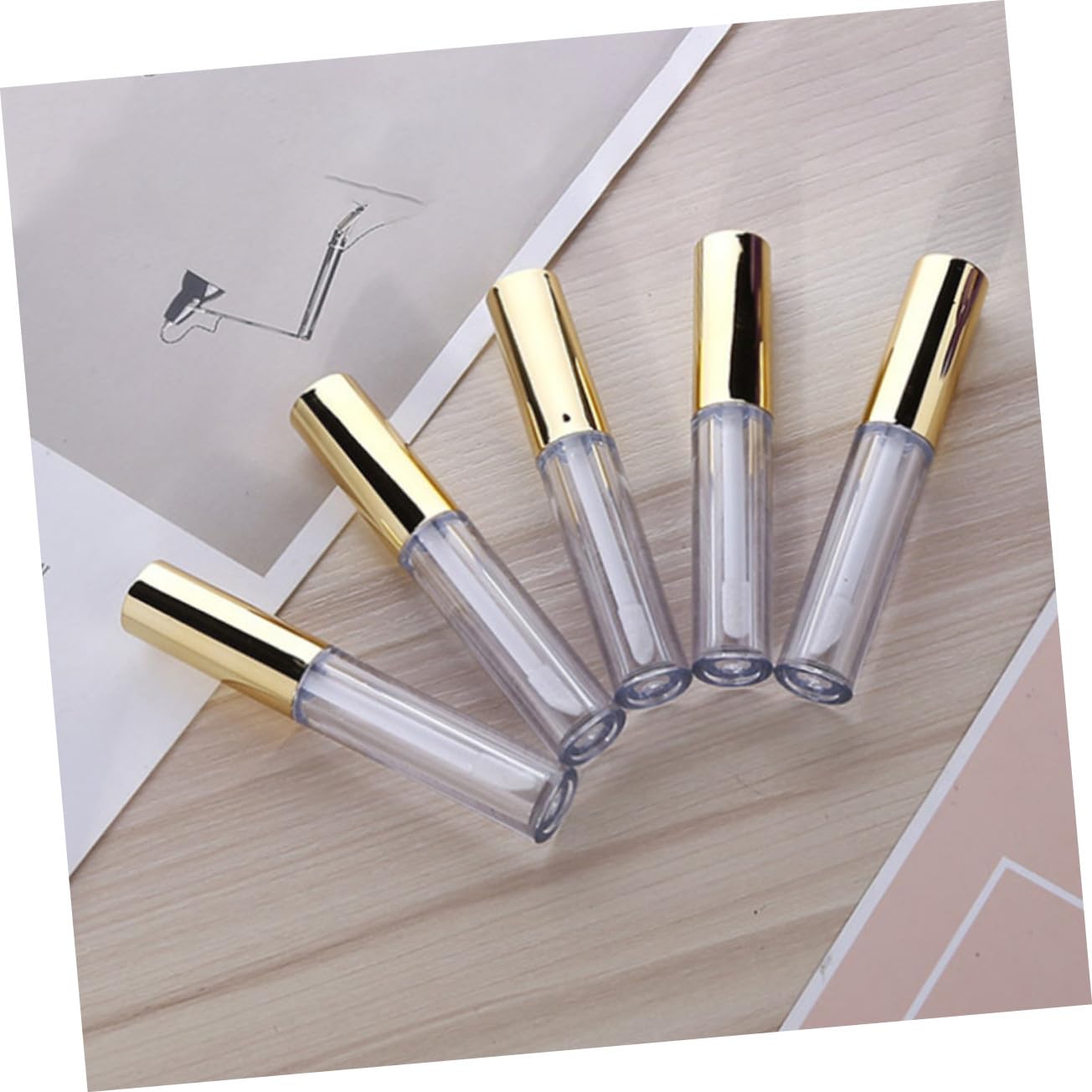 40stücke Leere Lipglosstube für Lipgloss Lippenöl und Lippenfarbe Wiederverwendbar und Kompakt für Unterwegs und Reisen mit Auslaufschutz für Einfaches Umfüllen