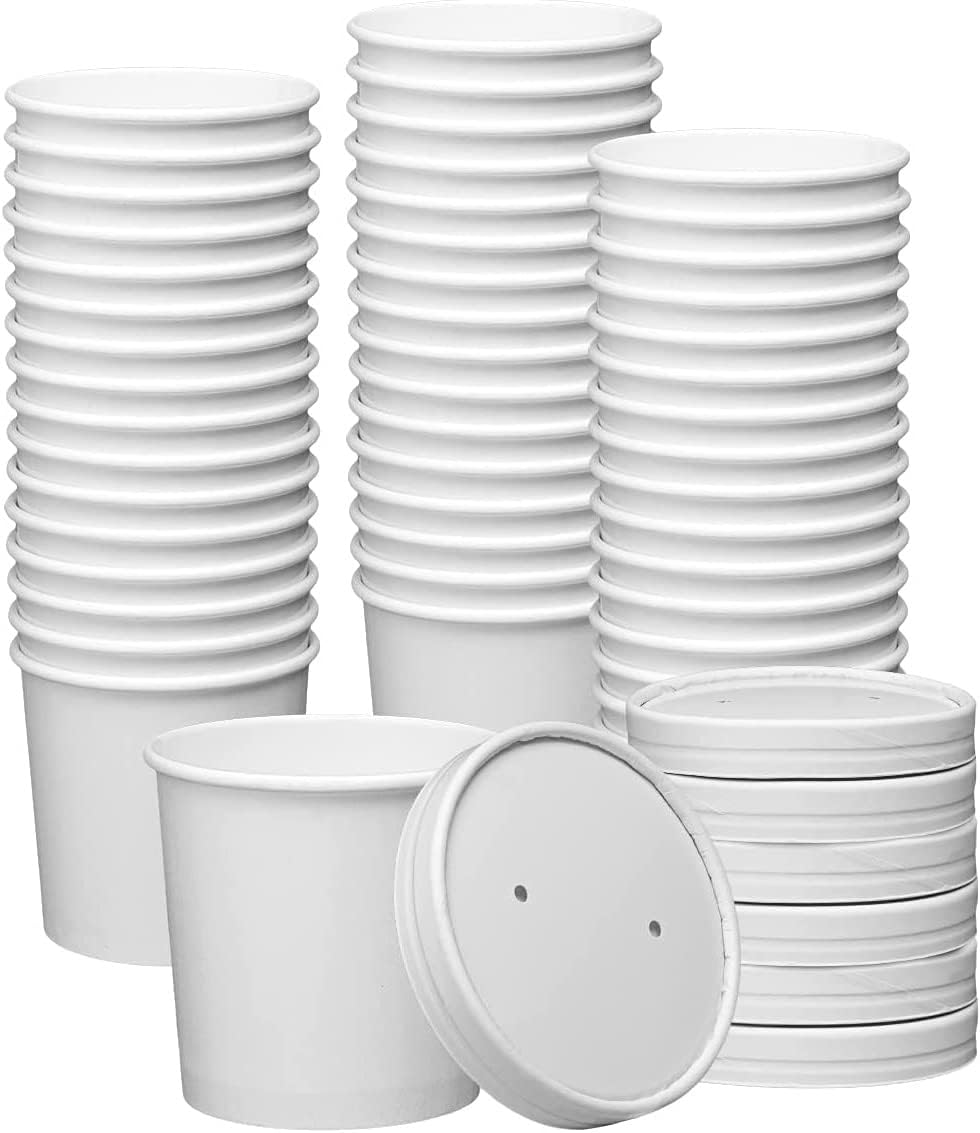 Galashield Soup Cups with Lids 16 oz [25 Sets] To Go Soup