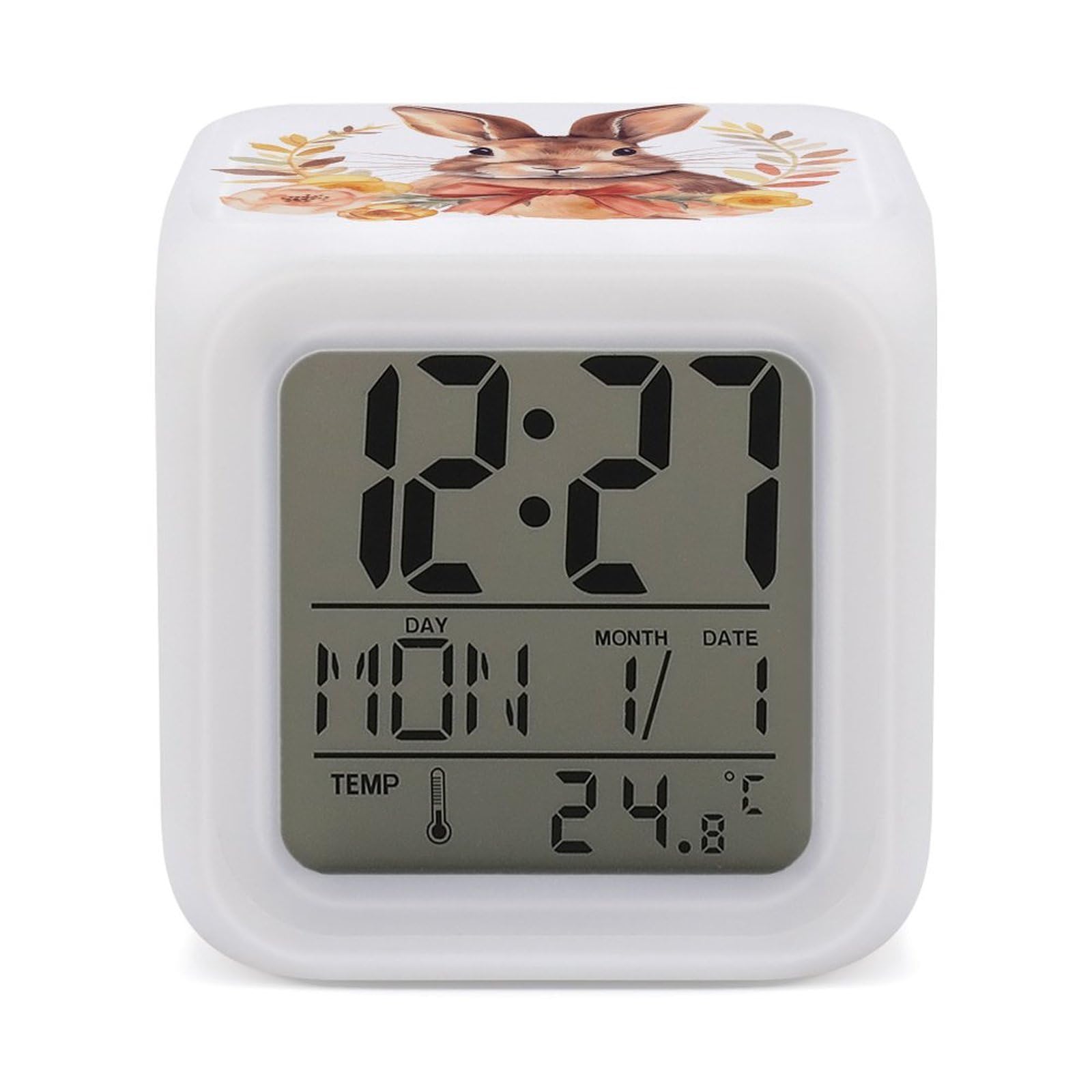 Reloj despertador pantalla grande con luces led para dormitorio y cocina