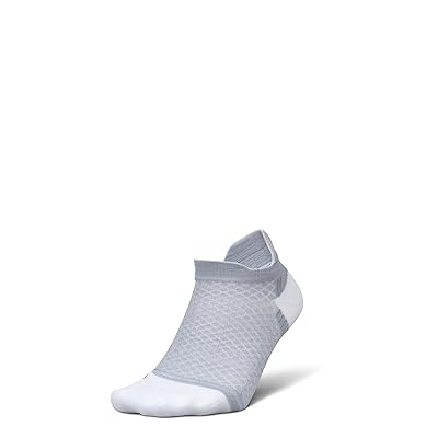 Feetures PF Relief Light Cushion No Show Tab Crew Cut Socks Shoes Gray