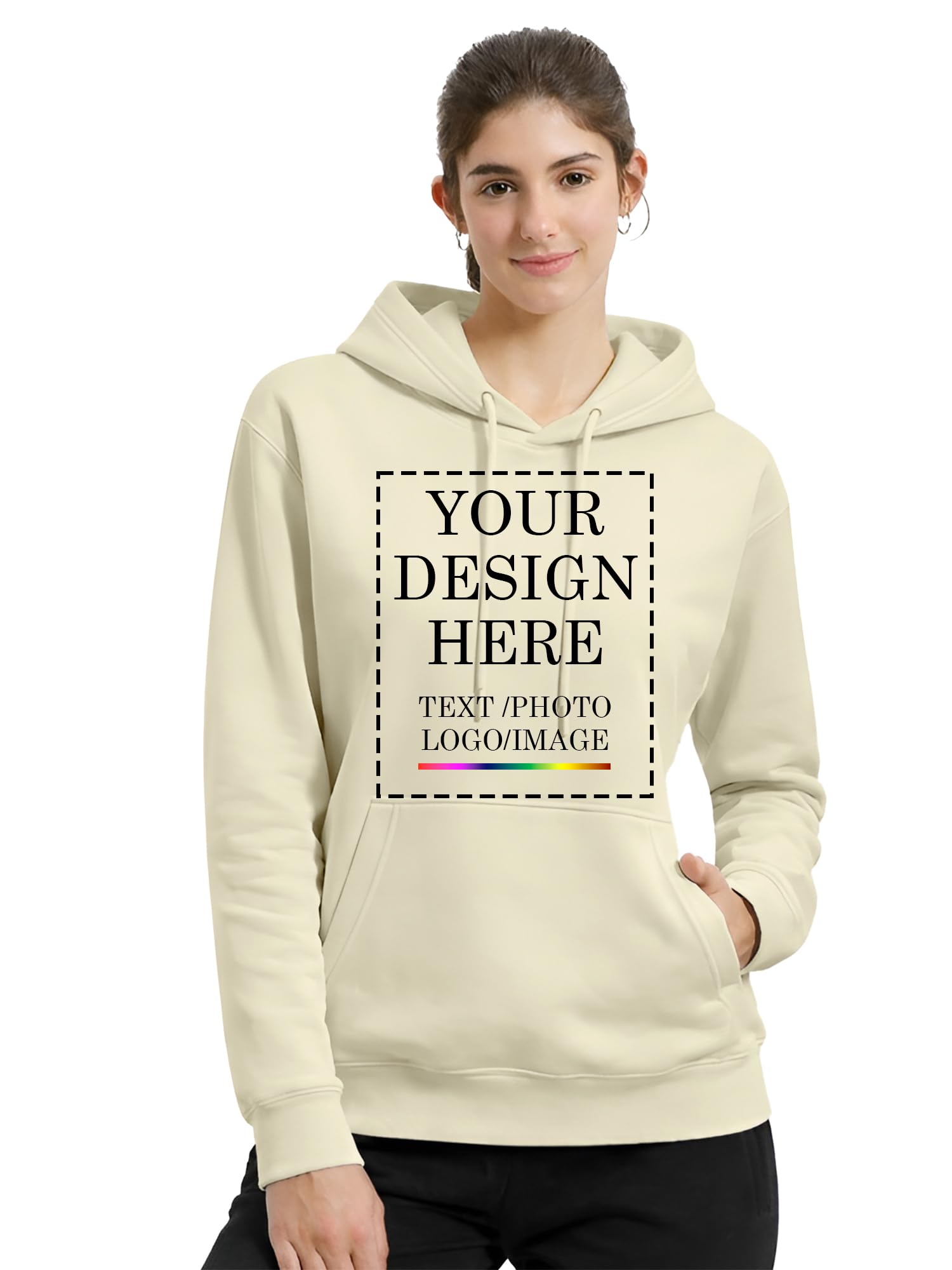 Women’s Custom Hoodie | Personalized Printed Hoodie for Women | Cotton Fleece Sweatshirt | Winter Wear with Custom Name Logo Photo Print-picture-26