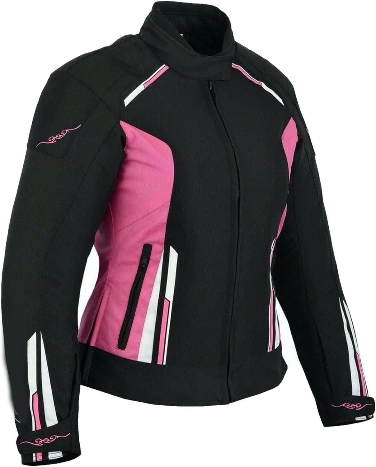 Motorradjacke Damen Textil Schwarz,Atmungsaktiv,Wasserdicht & Winddicht CE-Protektoren,Motorrad Textiljacke Schwarz,CE-Schutz & Thermofutter