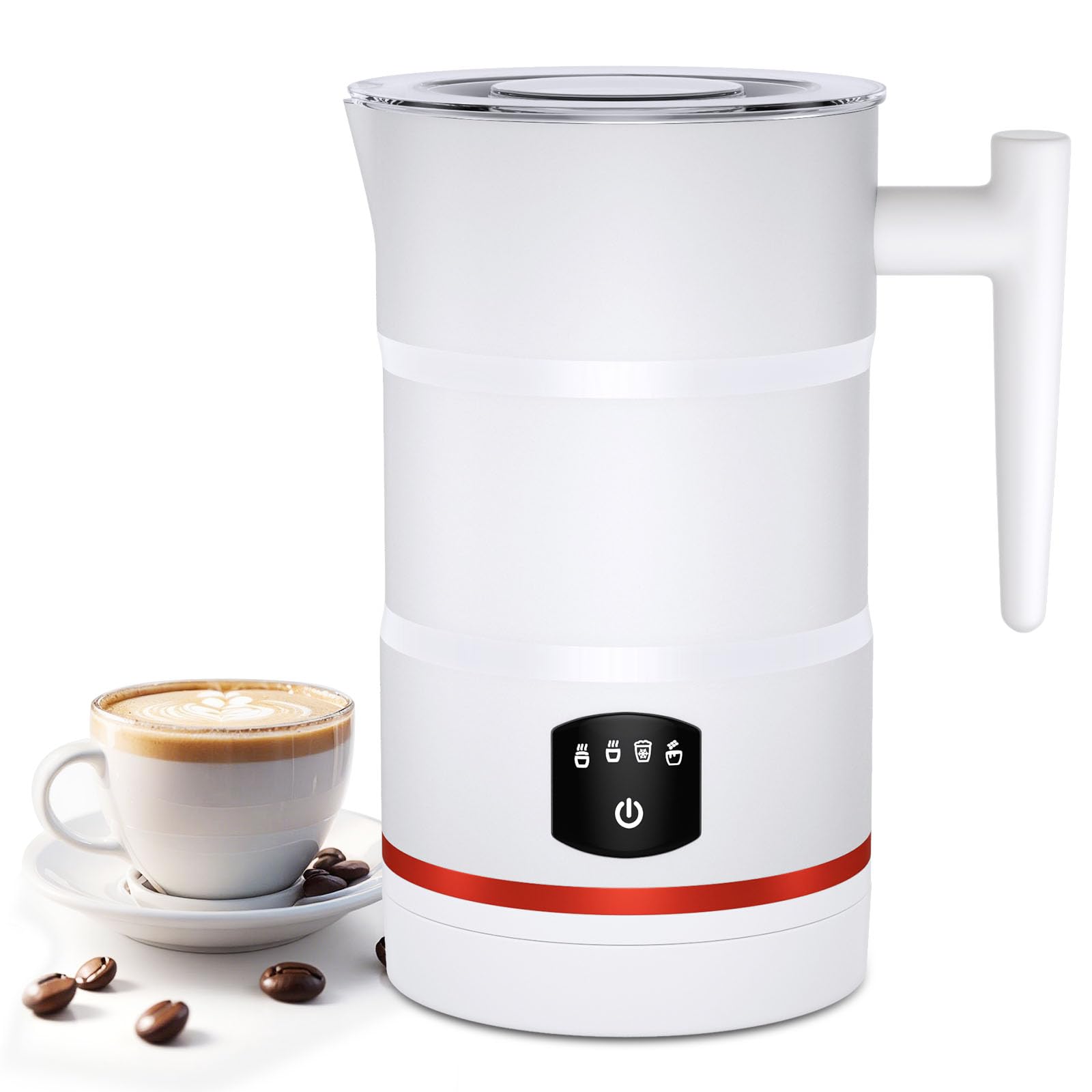 Milk Frother, Milk Frother Electric, Coffee Frother, Frother, Milk Steamer, Hot Chocolate Maker, Milk frothers, Velvetiser (White)