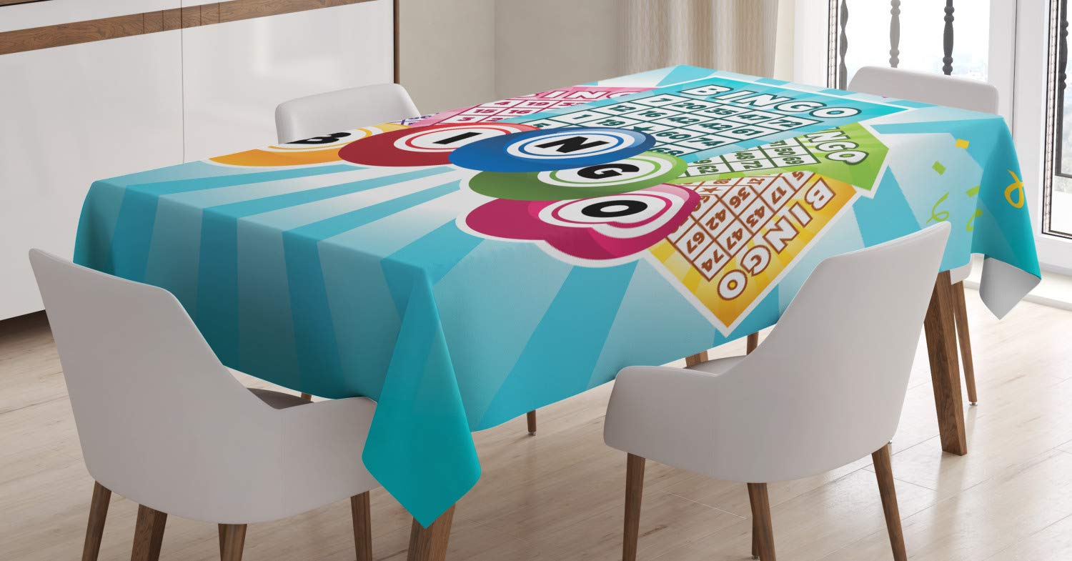 Tovaglia Rettangolare ABAKUHAUS 140x170 Cm Con Stampe Di Palline Colorate - Perfetta Per Ogni Occasione