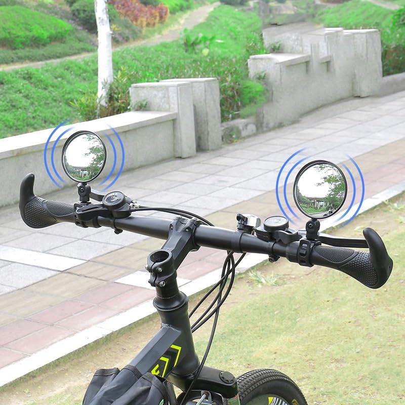 Espejo portátil para bicicleta manillar ajustable y espejo retrovisor de motocicleta 3