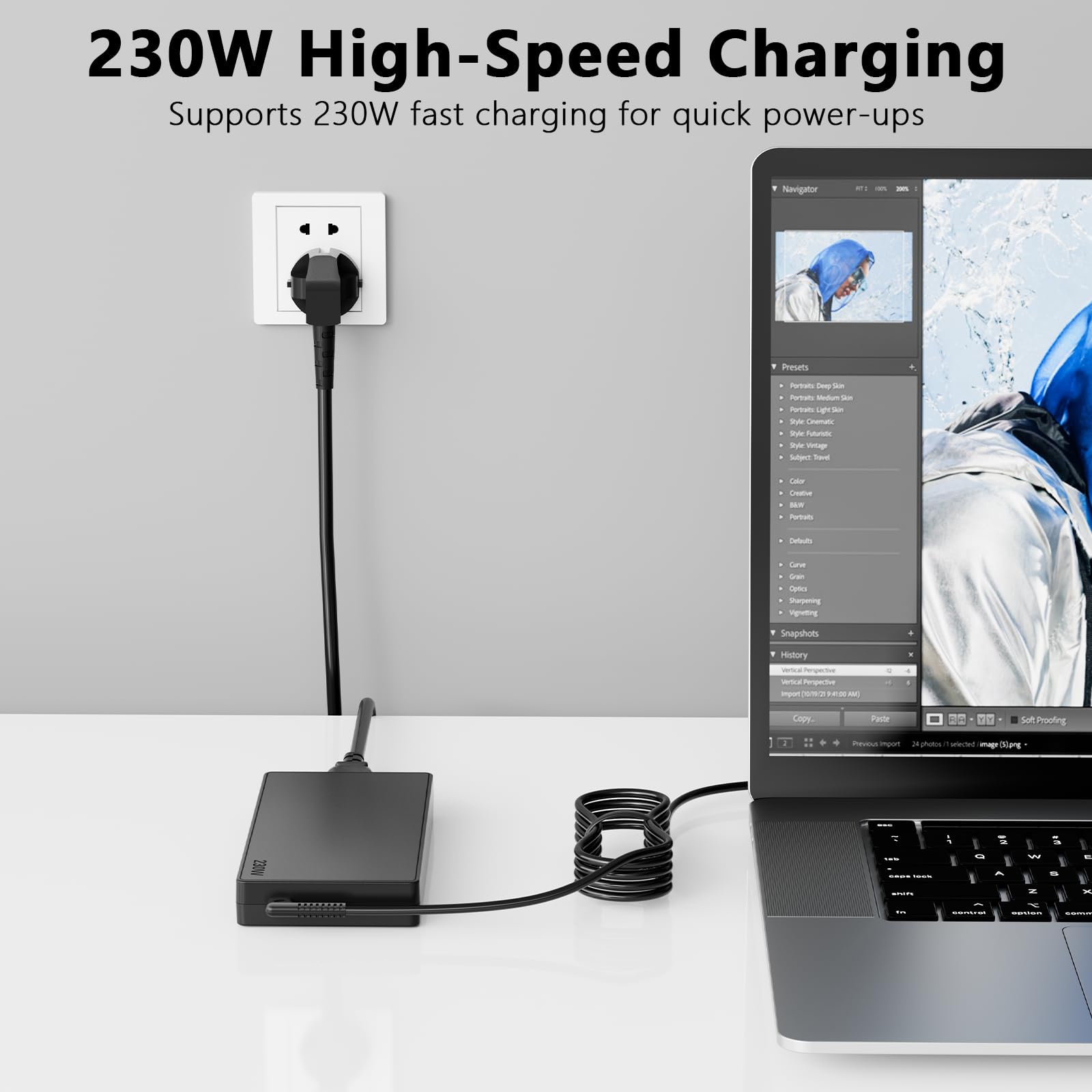 230W Adaptador de corriente para portátil Cable de carga para Lenovo Legion 5 7 Y520 Y540 Y545 Y740 Y730 Y900 Y910 Y920 Y7000 ThinkPad P50 P51 P52 P53 P70 P71 P72 P7 AD L230NLC3A ADL230NDC3A