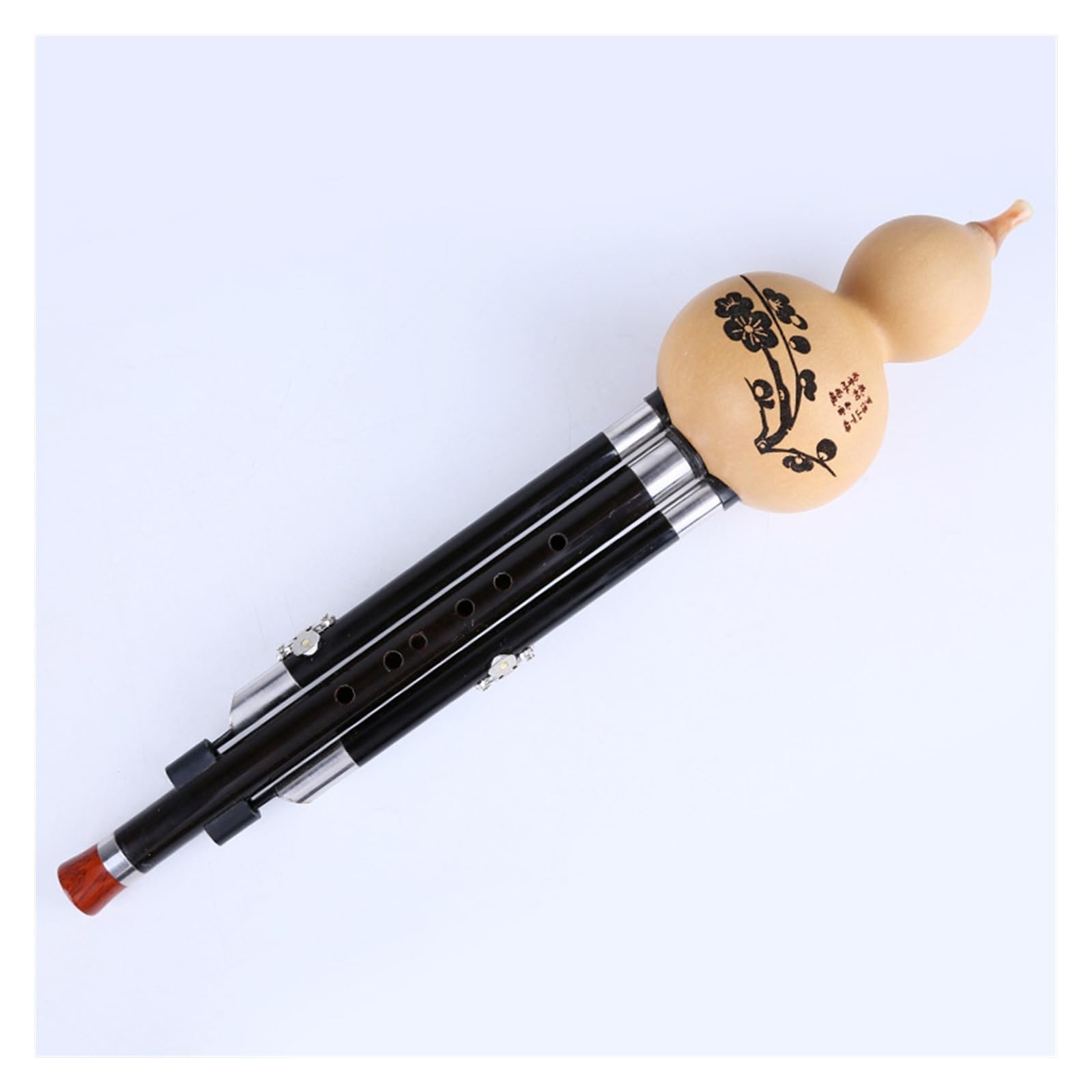 Natural Gourd Black Wood Gourd Flute Adult Beginner C Key/B Flat Hulusi Ethnic Musical Instrument Professionale Hulusi (Color : C key)