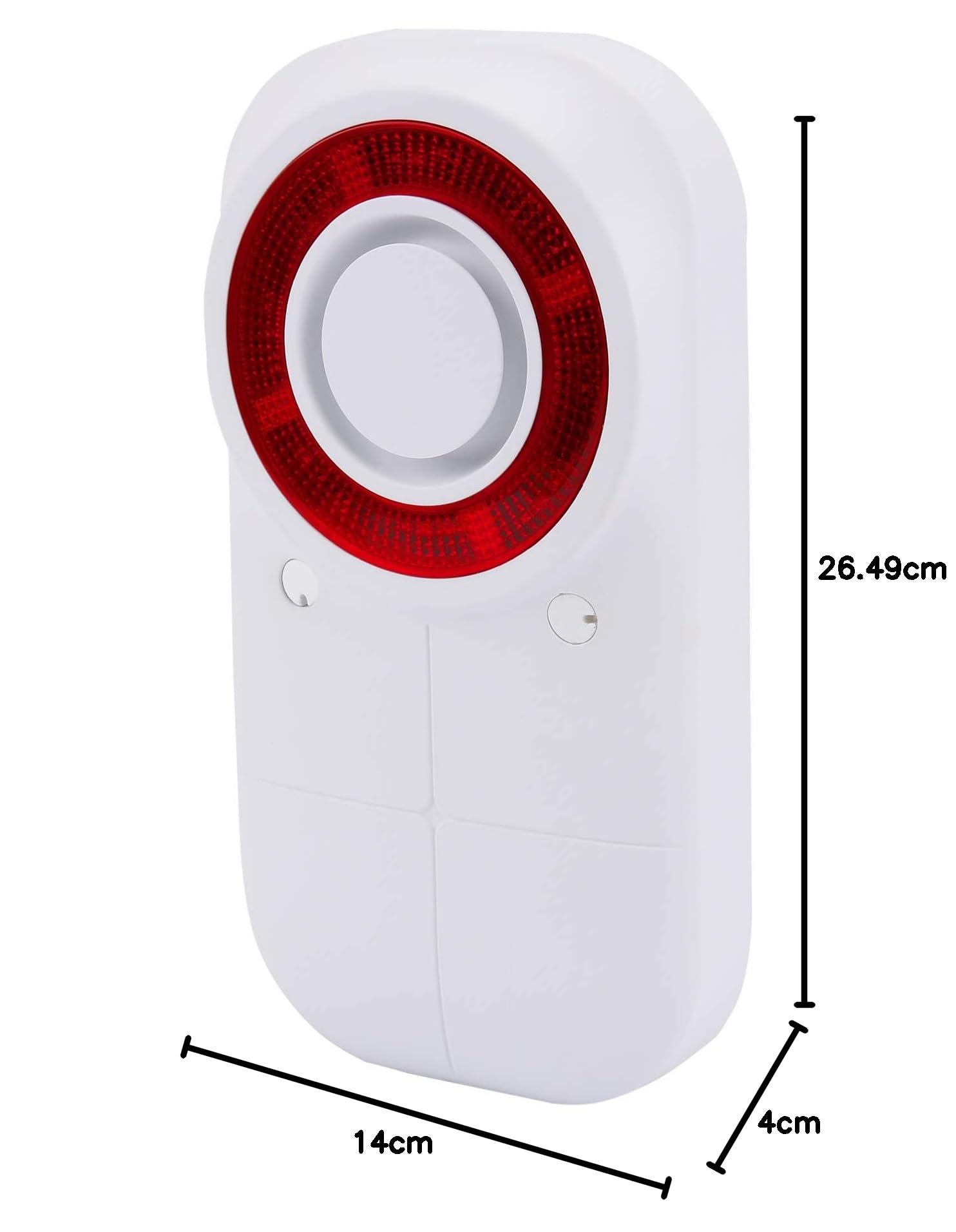 Olympia 6115 - Sirena (Wireless siren, Exterior, 105 dB, IP54, Rojo, Blanco, 420 g)