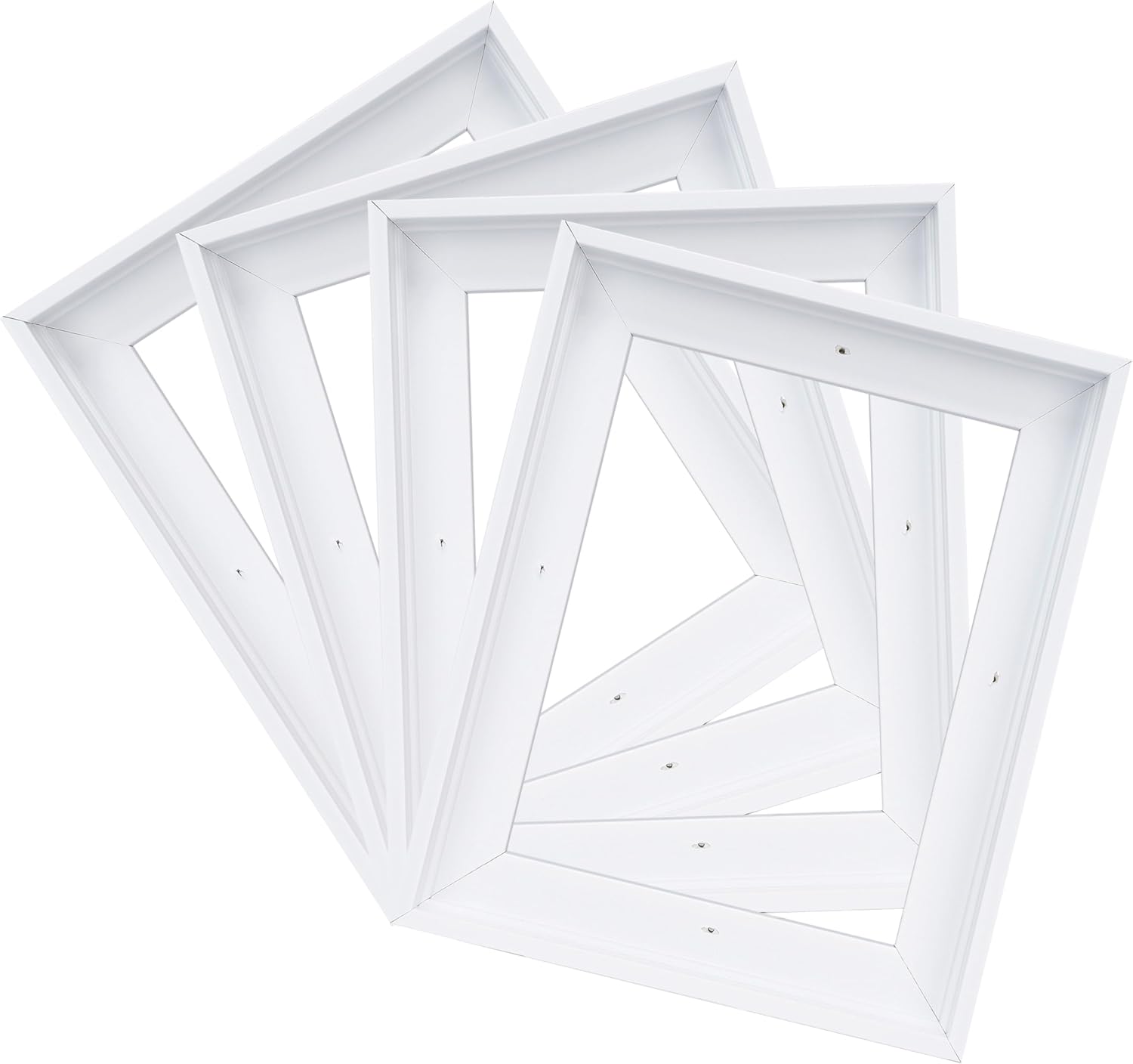 CANFRAVAS 4Pack Canvas Floater Frame,Canvas Floating Frame for Canvas Art 0.6"-0.9" Deep,Floater Frames for Canvas Paintings,Floater Frames for Canvas Art(10"x10",White)