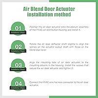 Vista 4 de SCITOO Actuador de puerta de mezcla de calentador HVAC, actuador de puerta de aire, repuesto para Audi para A3 2004-2013, para Audi para A3 Quattro