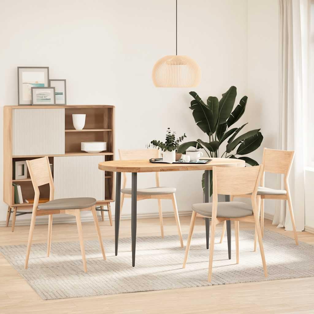 Massivholztischplatte 120x60x4 cm Eiche oval für Esszimmer, Wohnzimmer, Büro, Garten, DIY BAU, Möbelrestauration, robuste Arbeitsplatte, vielseitiges Zubehör, schützende Auflage