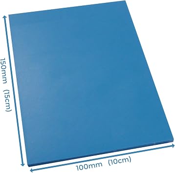Essential Arts Extra Soft 100 x 150mm Double Sided Blue Polymer Blocks Pack of 5 – 3mm Super Soft Relief Printing Sheets for Easy Lino Carving Art and Craft