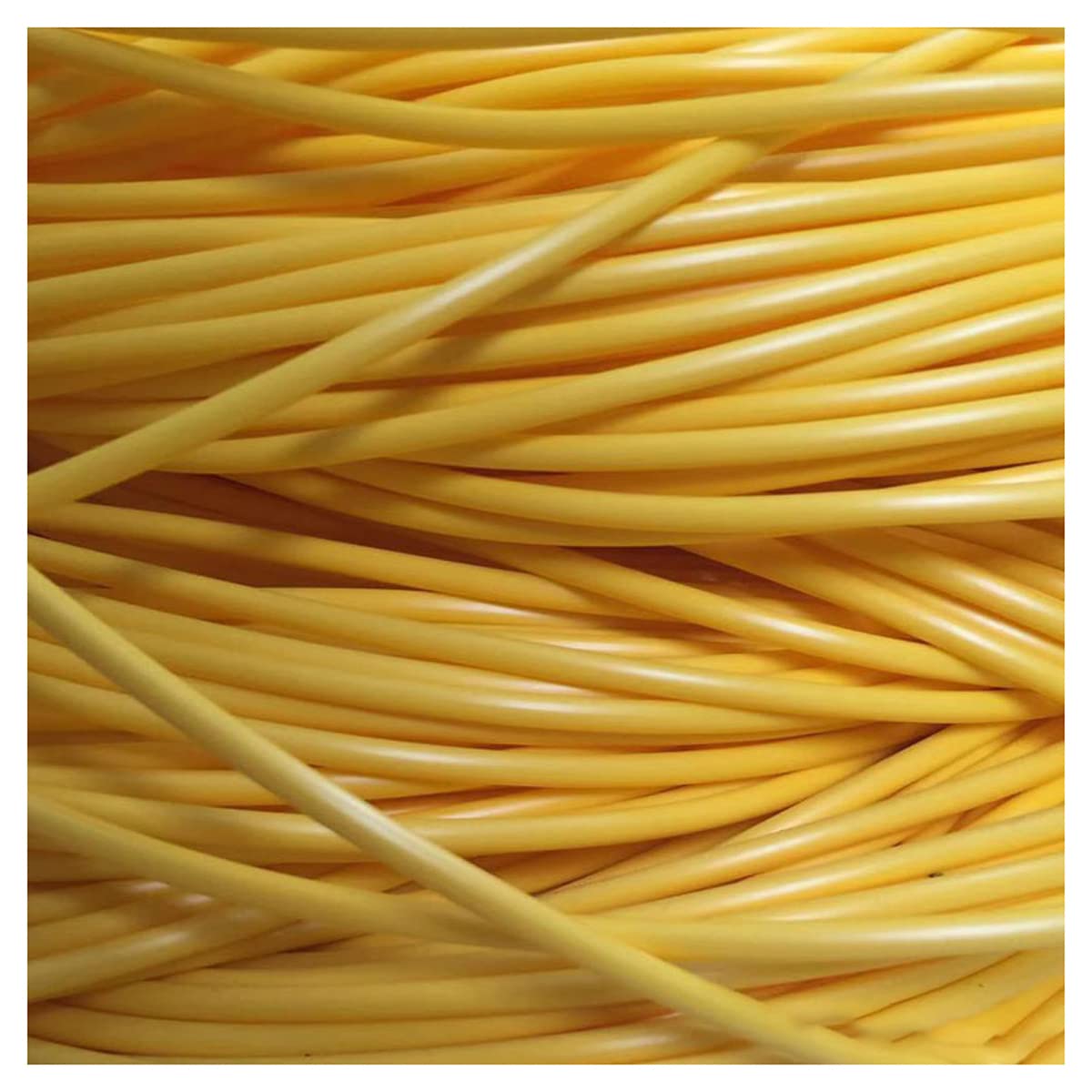 homeemoh 60m Synthetic Rattan Weaving Material 3mm Solid Round PE Rattan Plastic Wicker for Furniture Repair, DIY Art & Craft Chair Weaving,Lemon Yellow