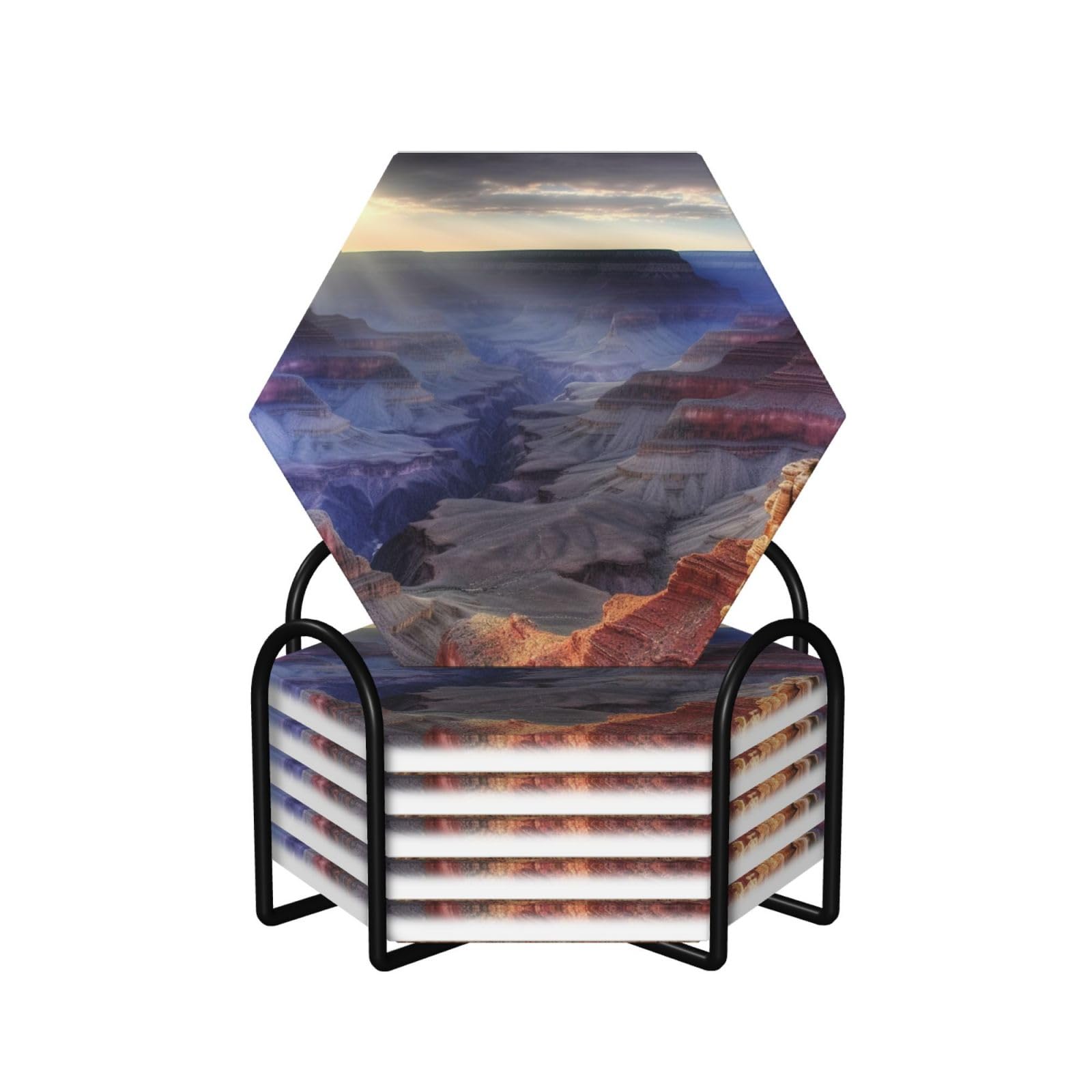 Dessous de verre céramique Grand Canyon avec liège résistant à la chaleur