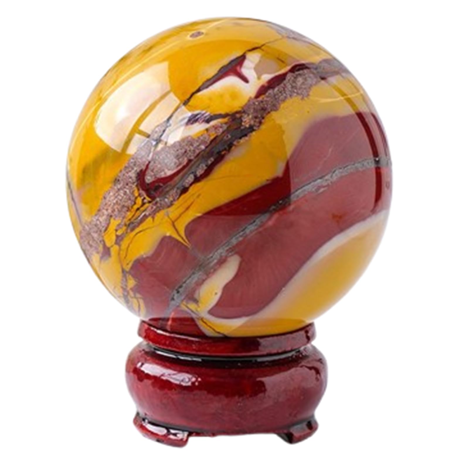 Bola de Cristal de Piedra de yema Natural, Piedra Preciosa curativa,Bola de energía de Cristal,Escultura de Esfera Redonda,Figura para Fengshui, adivinación,decoración del hogar,50~55mm