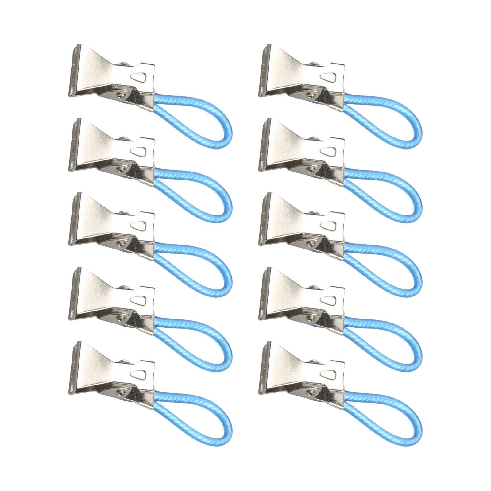 PUXZYAX Space Saving Hanging Tea Towels Clip Designed to Kitchen Organized While Offering Durability and Rust Resistance Hanging Tea Towels Clip Clothes Pegs, Blue, 5x1.56cm