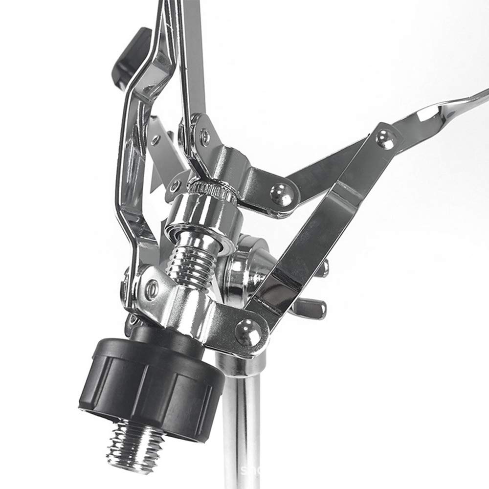 Dioche Galvanized Carbon Steel Drum Tripod Stand, Adjustable Height Dual Shaft Snare Drum Tripod Stand With Thick Rubber Foot Pads, for Dumb Drum, Drum Set(50-75cm Heigh)