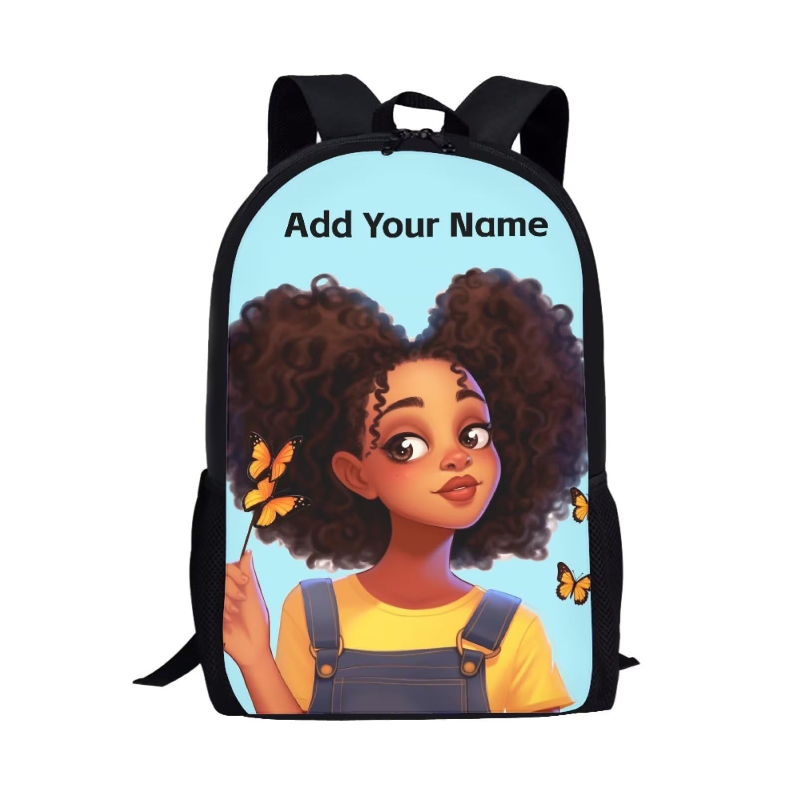 ZUXONGSY Custom Name Backpack for Girls 10-12/8-10 African Bookbag Kids Elementary/Kindergarten School Bag Personalized Bookbag Student Back Pack