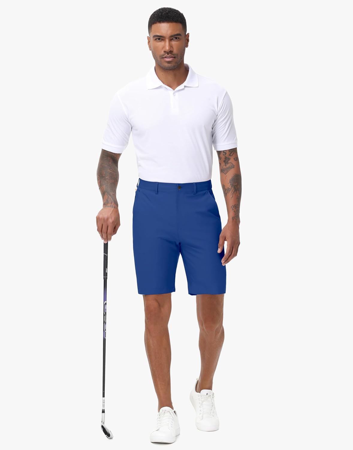 JWM Mens Golf Shorts 8"/11" Inseam - Stretch Lightweight Quick Dry Flat Front Hybrid Casual Dress Work Shorts with Zip Pocket