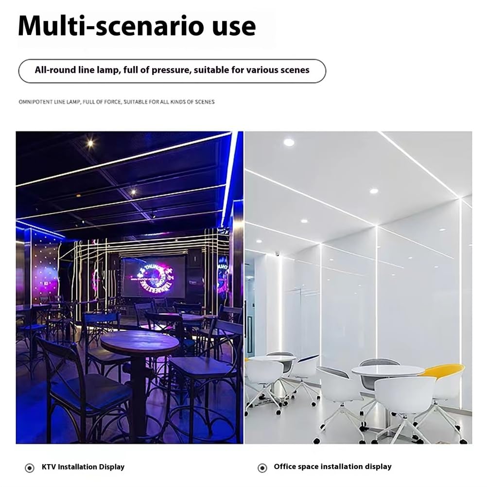 6 m U-förmiges LED-Aluminiumprofil, schwarzer K mit milchig-weißer Abdeckung, 6 m Lichtstreifendiffusor für reibungslose Beleuchtung, 120 x 40 mm, U-S-Systemschienenzubehör