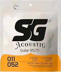 Encordoamento 011 SG, Aço Bronze 85 15, para Violão