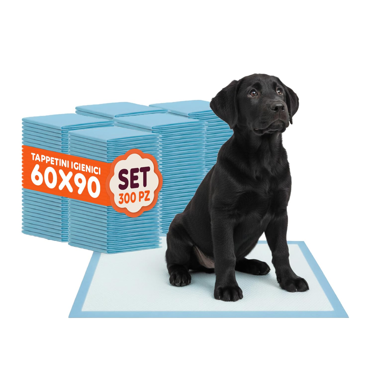 Avilia – Set Traversine Cani con Adesivi Anti-Odore, Assorbenza SAP Potenziata, Uso per Addestramento e Supporto Igienico Domestico, Dermatologicamente Sicure (150, Essential 60x90 cm)