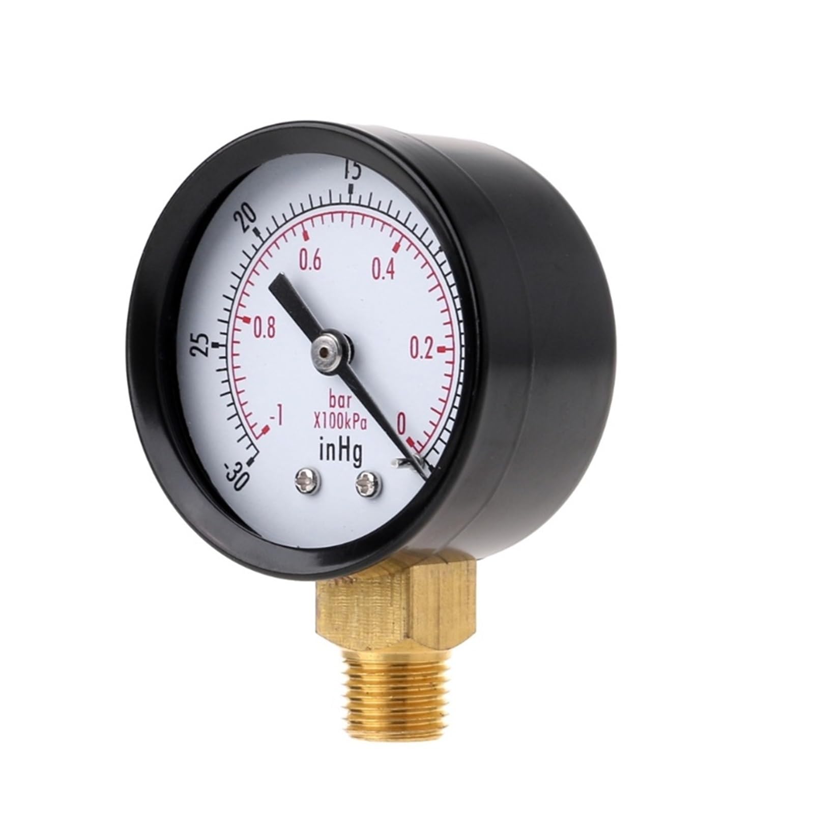Pressure Mini Manometer für Kraftstoff Y1UB Compound-Druck-Vakuummeter, Glycerin gefüllt, -1/10 Bar & 30 1/4 BSP unten