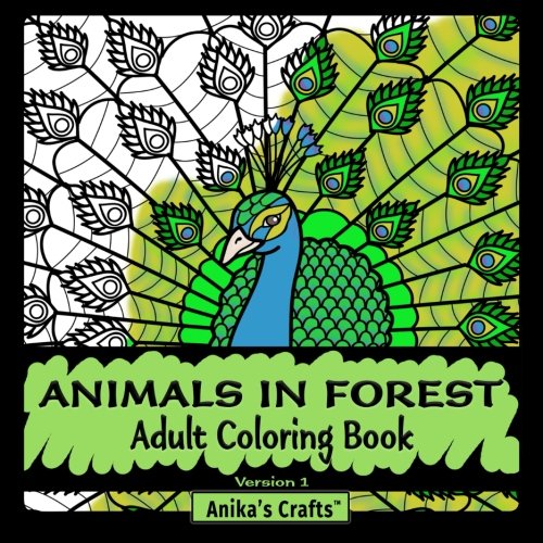 Animals In Forest - Adult Coloring Book By Anika's Crafts