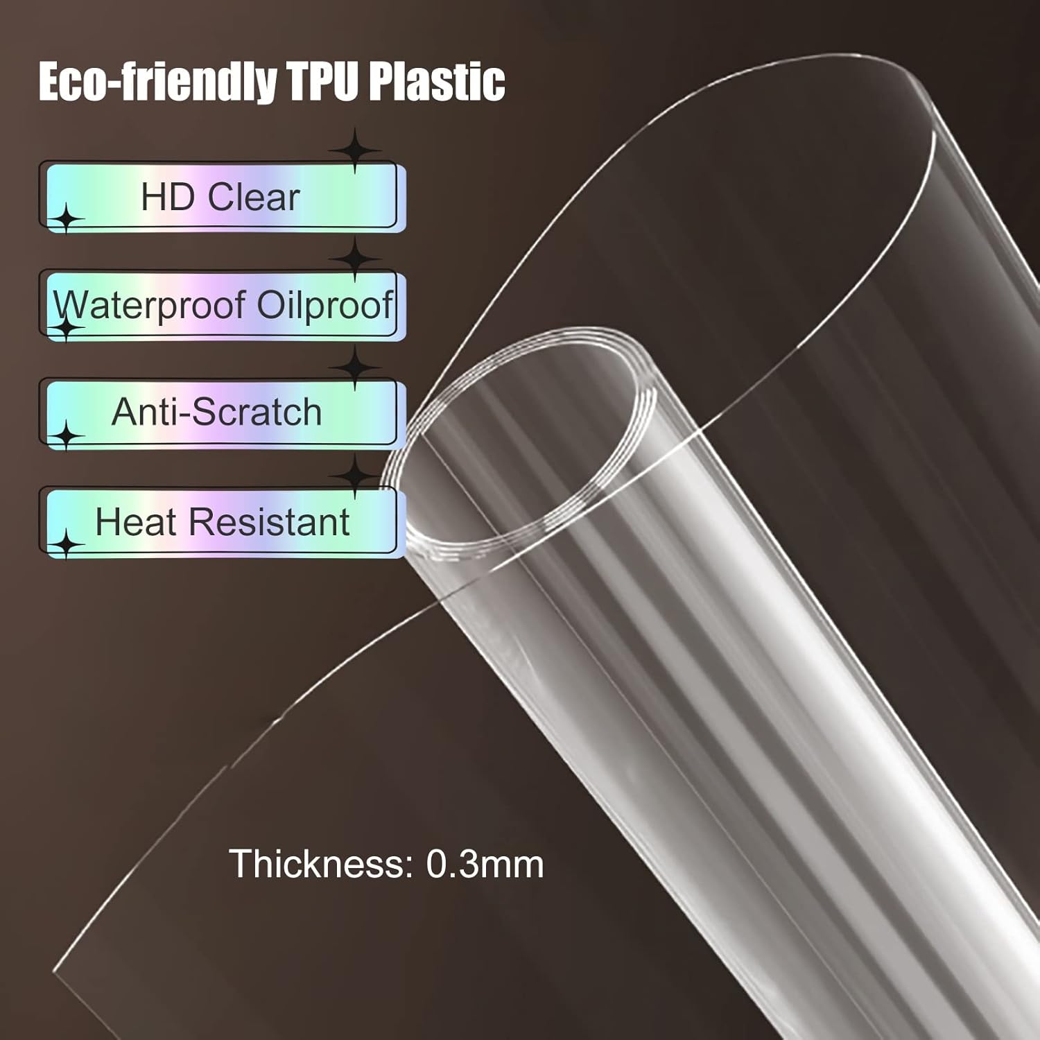 JYHHCYS Clear Contact Paper Peel and Stick Waterproof, Oilproof Table Protective Film Removable Paper for Wood Desk/Marble Table/Cooking Bench, Heat Resistance (Size : 55x220cm/19.7x86.6in)