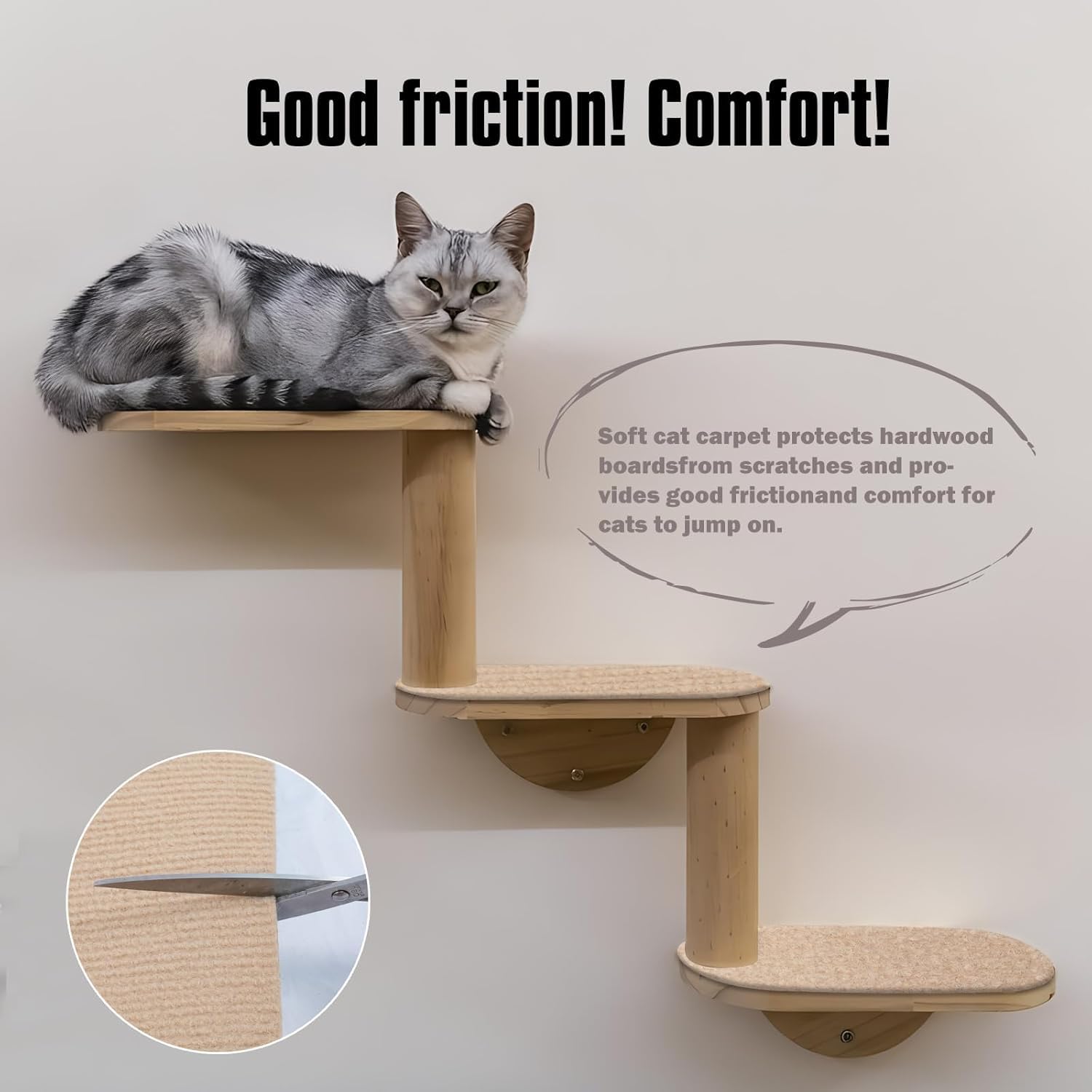 Farnirvana Tappetino Antigraffio Autoadesivo per Gatti, 200 × 40 cm Diy Climbing Cat Scratcher, Protezione Divano Graffi Gatto,Tiragraffi Divano, Proteggi Divano Gatti Graff per Tappeti Divani Mobili