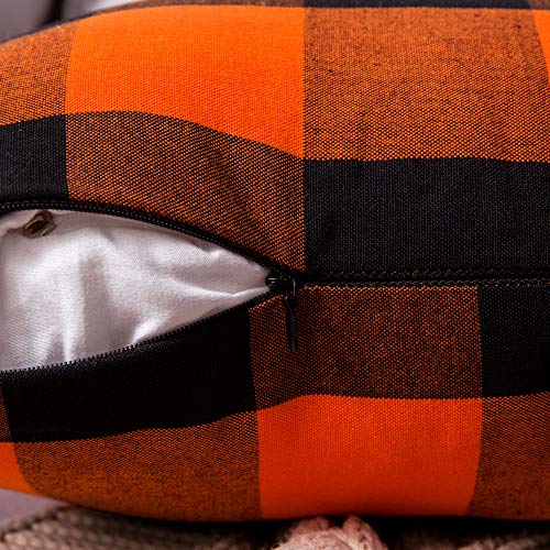 MIULEE-Fall-Halloween-Pack-of-2-Buffalo-Check-Farmhouse-Checker-Plaids-Accent-Throw-Pillow-Covers-Polyester-Linen-Outdoor-Cushion-Case-for-Sofa-Couch-Orange-and-Black-12-x-20-Inch-30-x-50-Cm MIULEE Fall Halloween Pack of 2 Buffalo Check Farmhouse Checker Plaids Accent Throw Pillow Covers Polyester Linen Outdoor Cushion Case for Sofa Couch Orange and Black 12 x 20 Inch 30 x 50 Cm