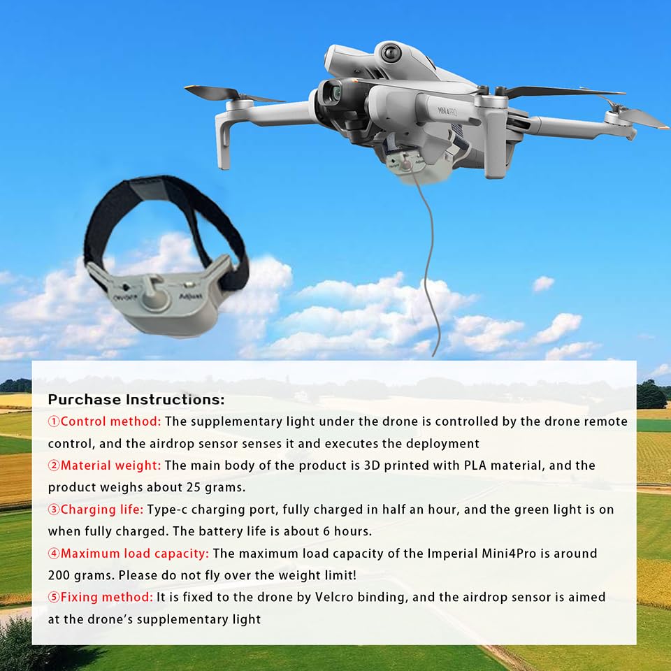 Image of Airdrop System for DJI Mini 4 Pro,Wedding Rescue Delivery Accessory | Tool-free fast installation, dedicated airdrop payload for DJI Mini 4 Pro to deliver wedding gifts and rescue supplies.