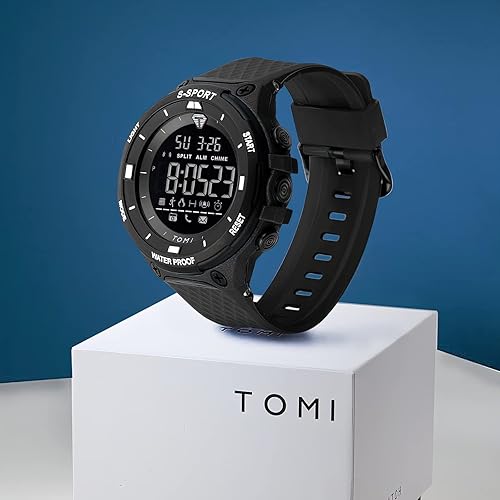 Miniatura 6 de TOMI Reloj digital para hombre Relojes deportivos militares impermeables al aire libre cronógrafo militar relojes de pulsera para hombres con luz