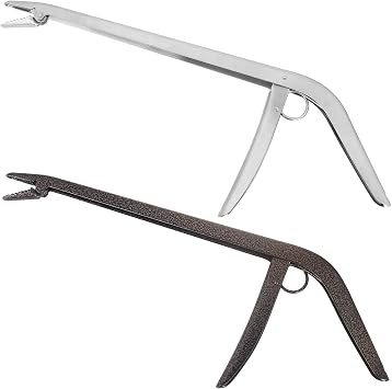 Vefungyan Fish Hook Remover Extractor Tool 2pcs Stainless Steel Fishing Pliers with Long Neck Strong Jaw Grip and Serrated Teeth