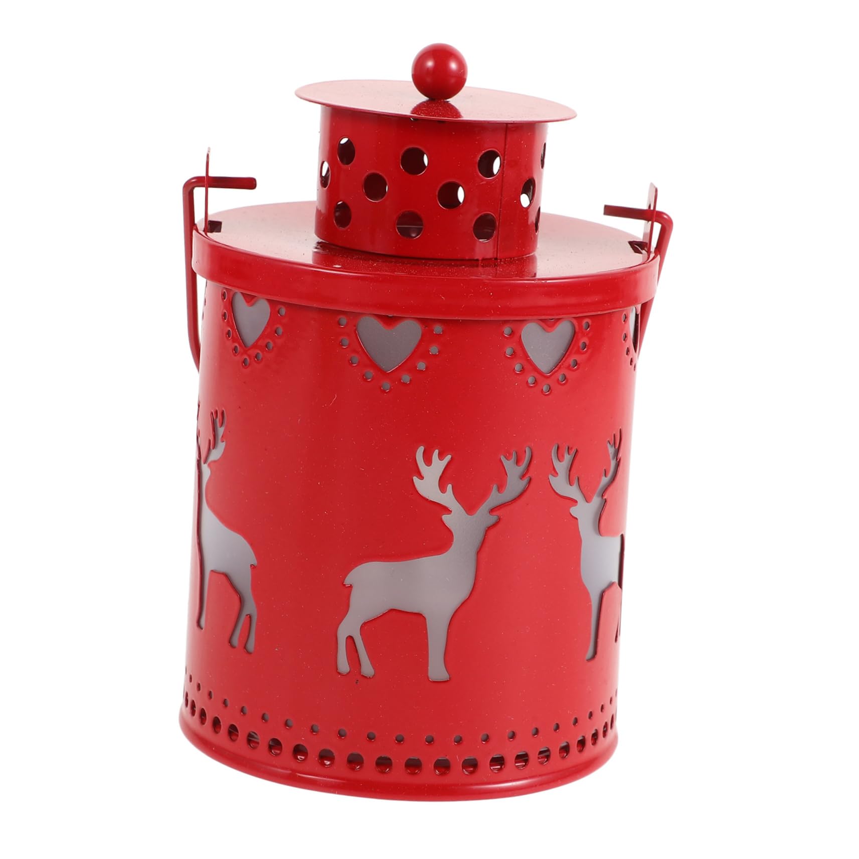 Lurrose Luces De Vela Navideñas Faroles Colgantes Faroles Decorativos Farol LED Navideño Farol Festivo Farol Pequeño Faroles Farol Decorativo Farol Decorativo Hierro Forjado Rojo