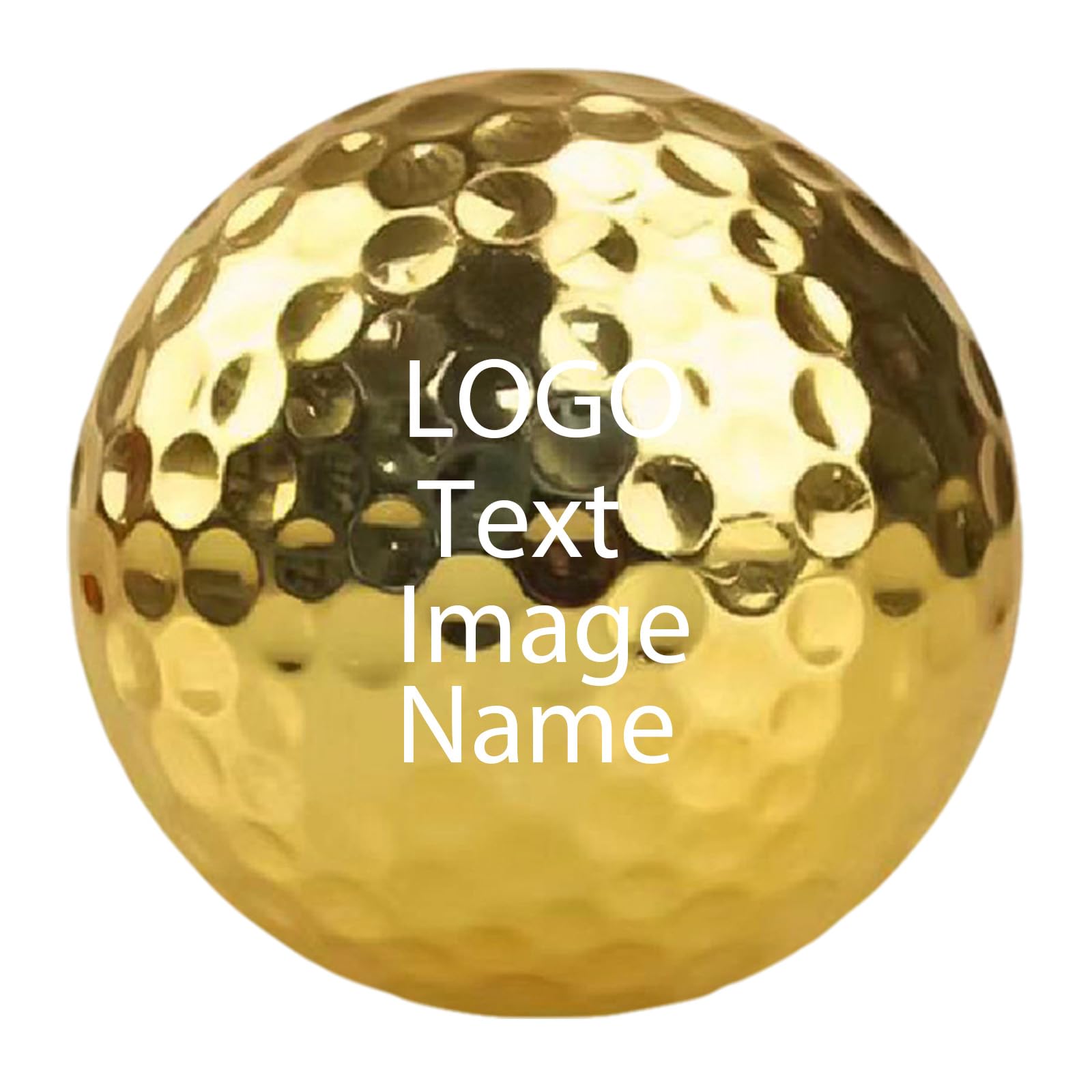 JPHCHSC Personalised Golf Balls, Dual-Layer Construction, Custom Unique Gift for Men, Photo Icon Text Customisation, Birthday Father's Day Golf Gifts (Golden Images or Text, 9)