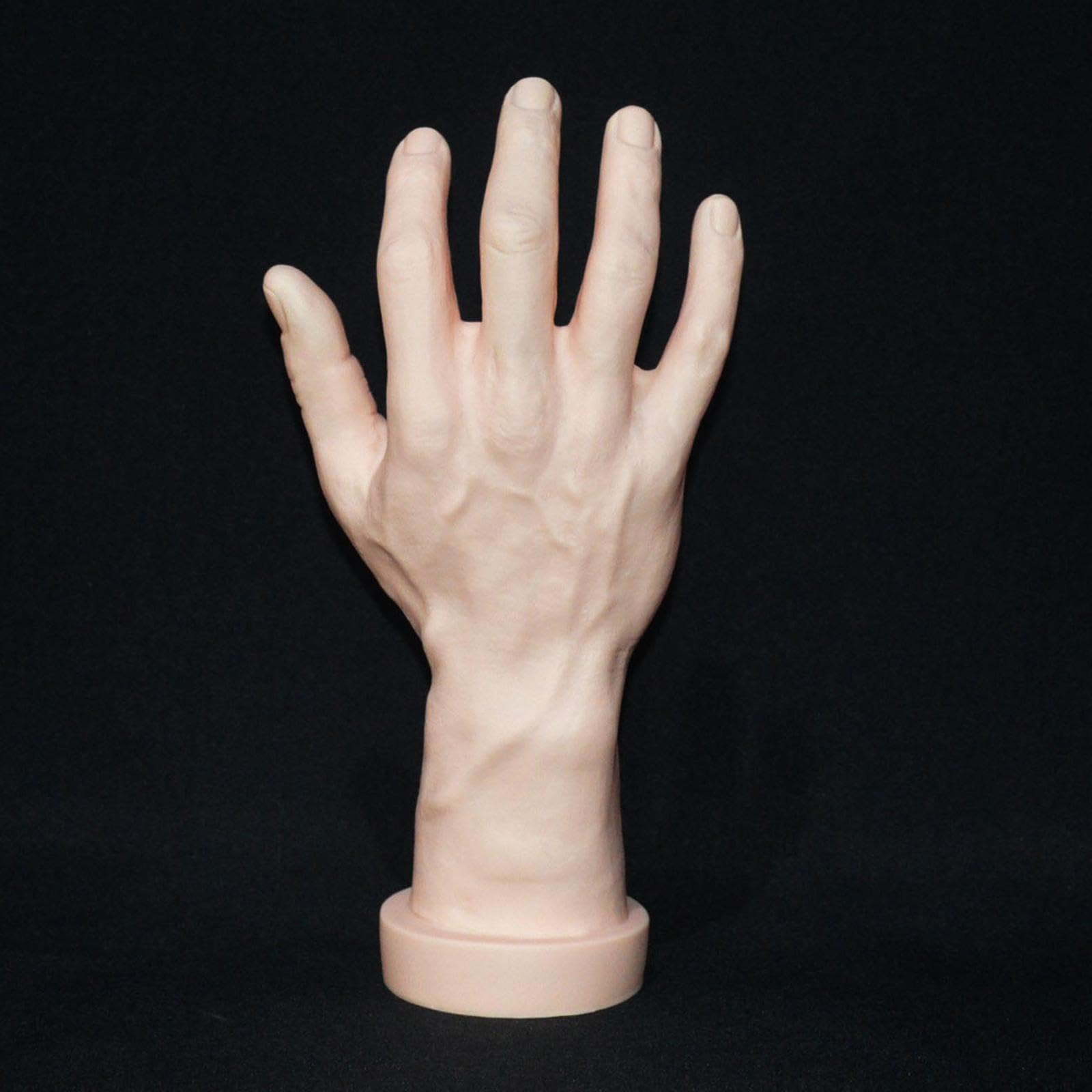 perfk Modello di Mano Maschile, Falsa Mano Umana spettrale realistica, Simulazione, battute Giocattolo, Mano di manichino per la Decorazione del Cosplay di, Destra, Pelle