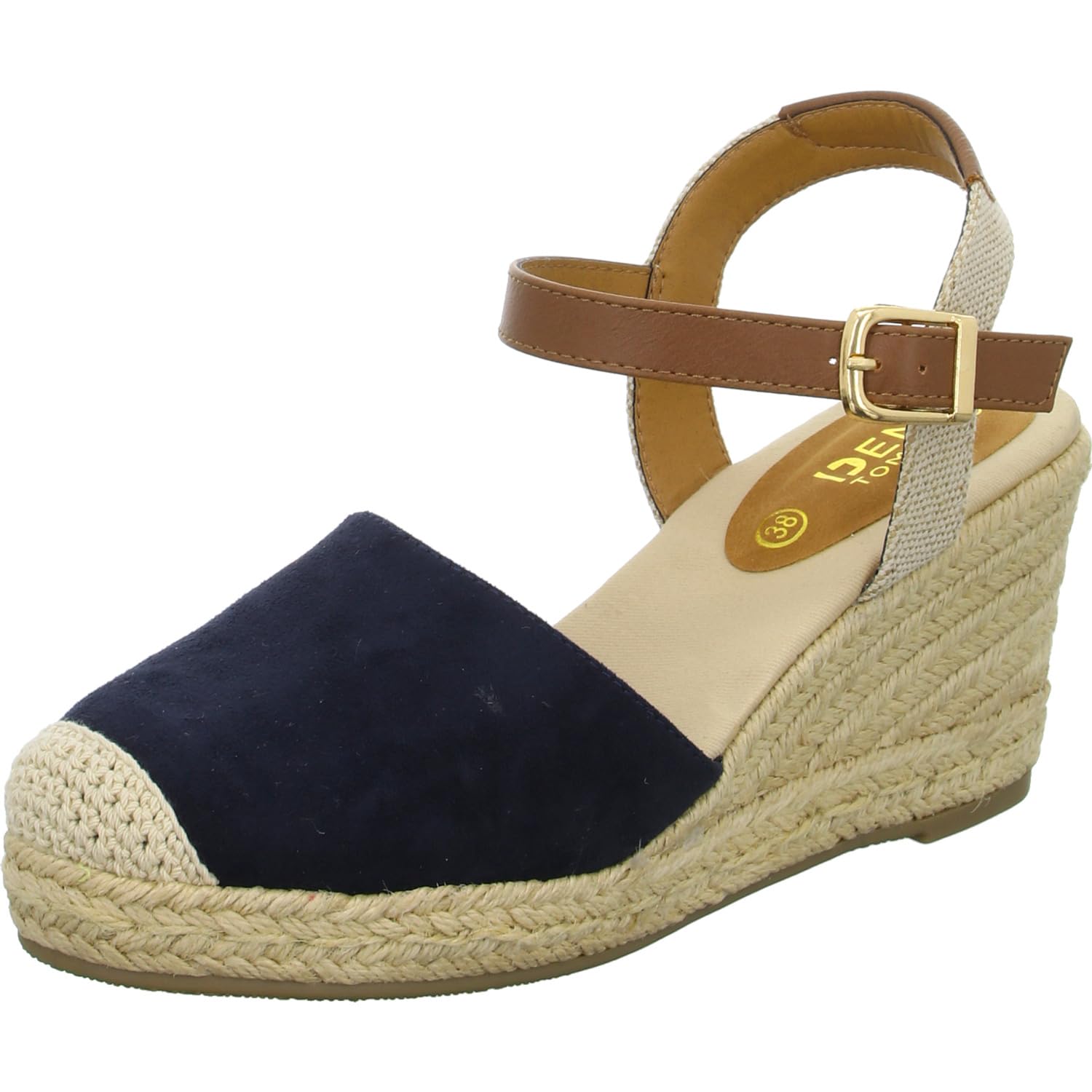 TOM TAILOR Women's 7490730001 Wedge Sandals, Navy, 41 EU, navy, 8.5 UK