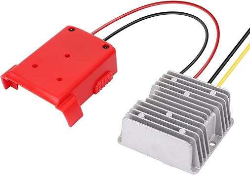 Mellif DC Power Adapter Compatible with Milwaukee 18V Battery, 18V to 12V Step Down Voltage Converter, 180W Inverter Automatic Buck Converter Regulator for Golf Cart Led Strip Light Tool Only