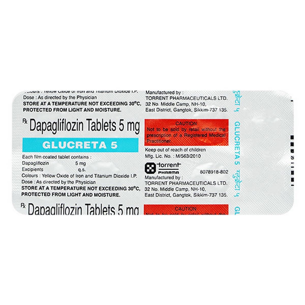 GLUCRETA 5 - Strip of 10 Tablets
